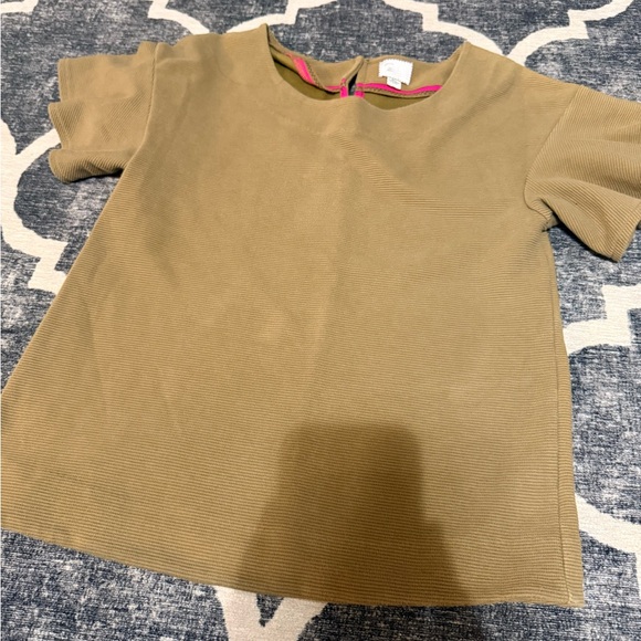 Anthropologie flutter sleeve green short sleeve top - Picture 2 of 4